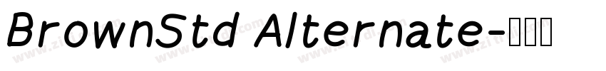 BrownStd Alternate字体转换